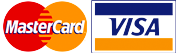 Betalingsmogelijkheden met Visa en MasterCard.